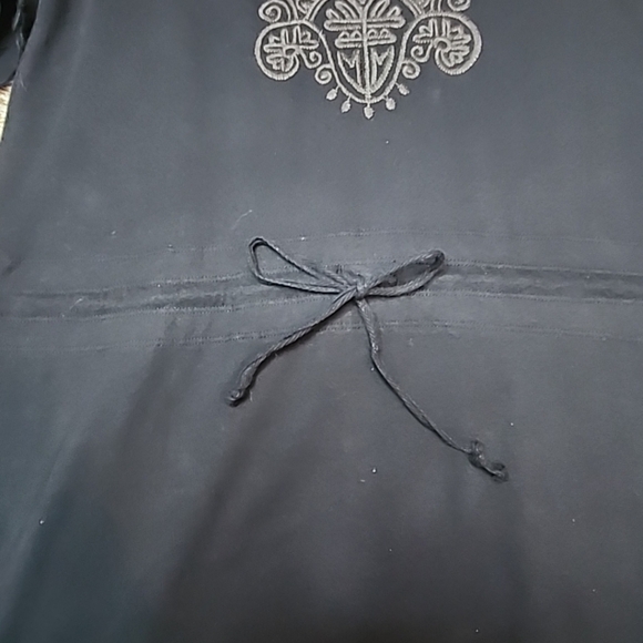 Johnny Was JW Los Angeles Boho Embroidered Tunic Dress Black Size S Womens - Picture 9 of 9